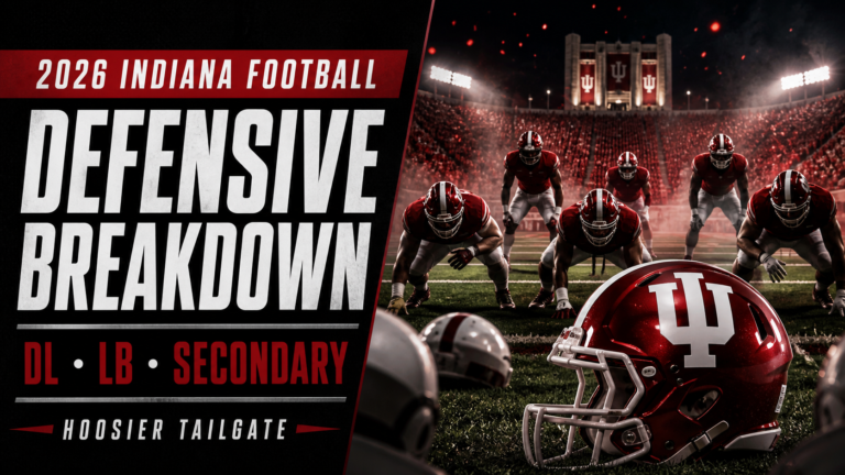 2026 Indiana football defensive breakdown covering the defensive line linebackers and secondary