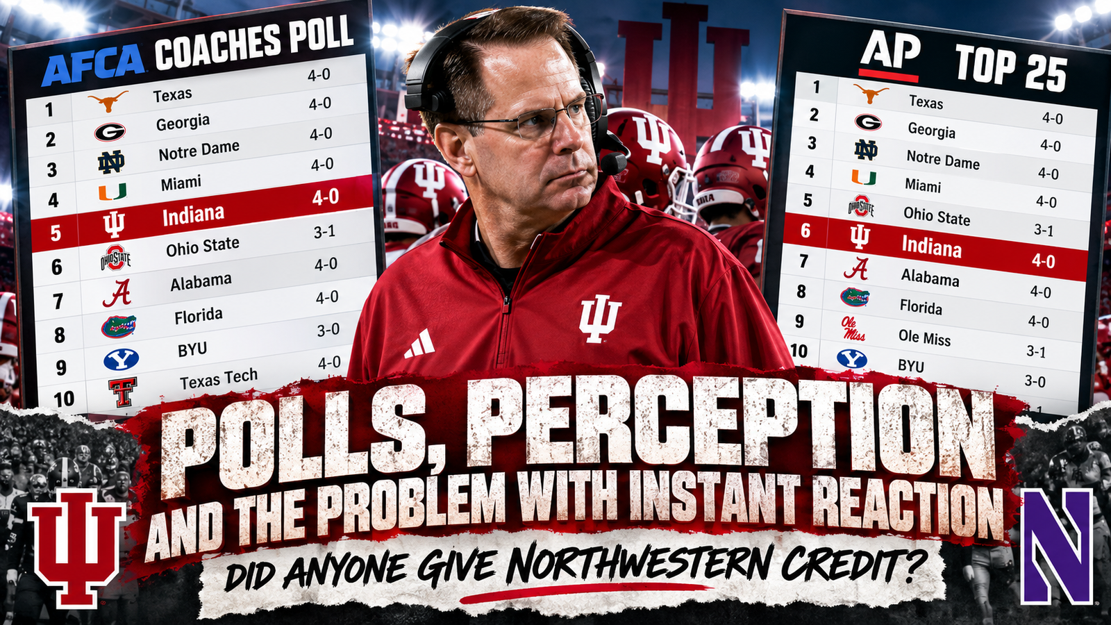 Polls, Perception and the Problem With Instant Reaction: Did Anyone Give Northwestern Credit?