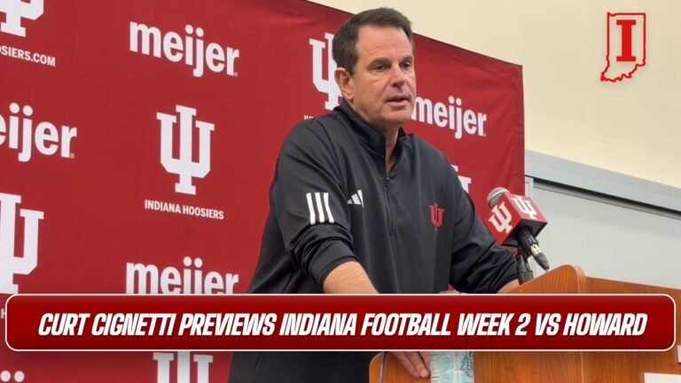 Curt Cignetti discusses Indiana football corrections and the Week 2 matchup against Howard