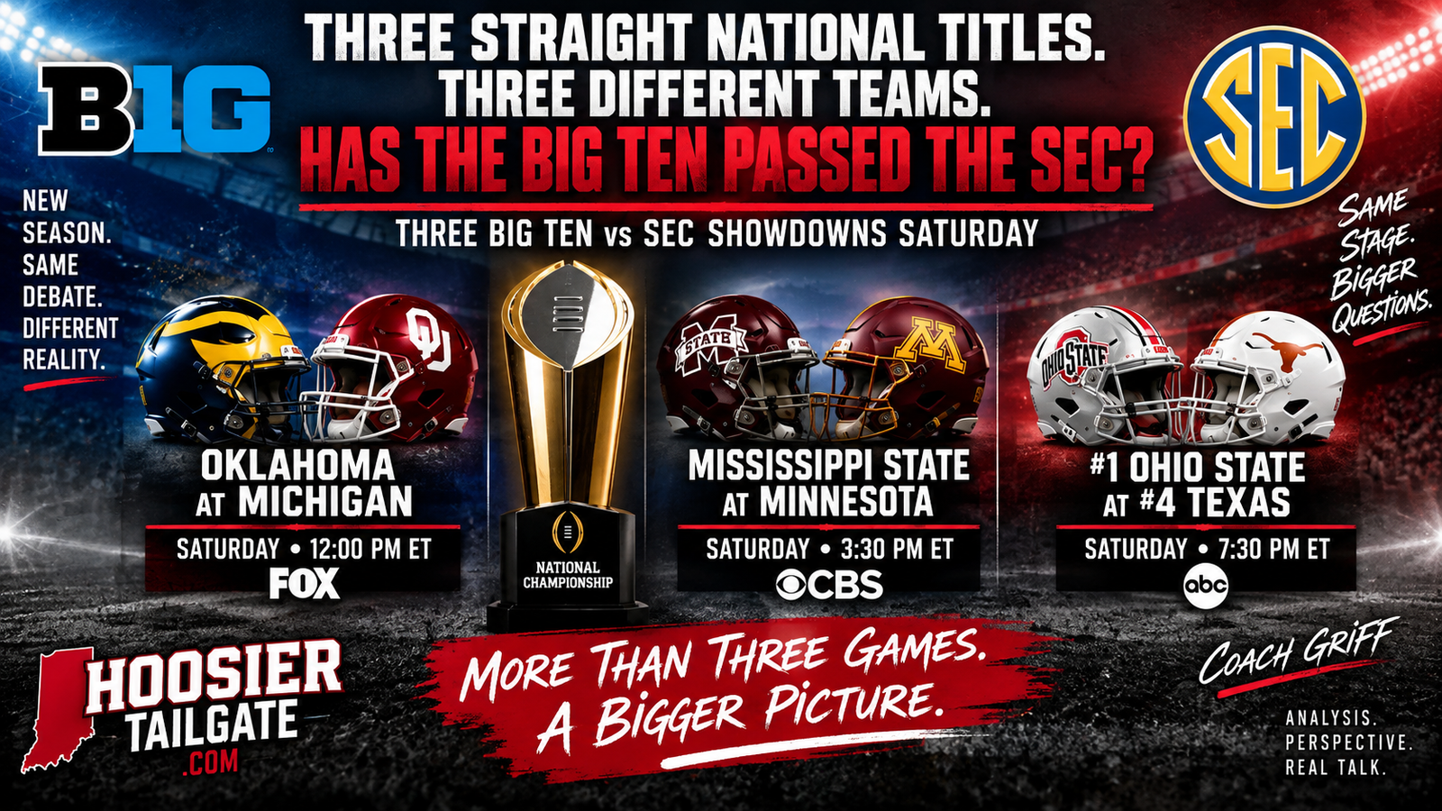 Three Straight National Titles. Three Different Teams. Has the Big Ten Passed the SEC?