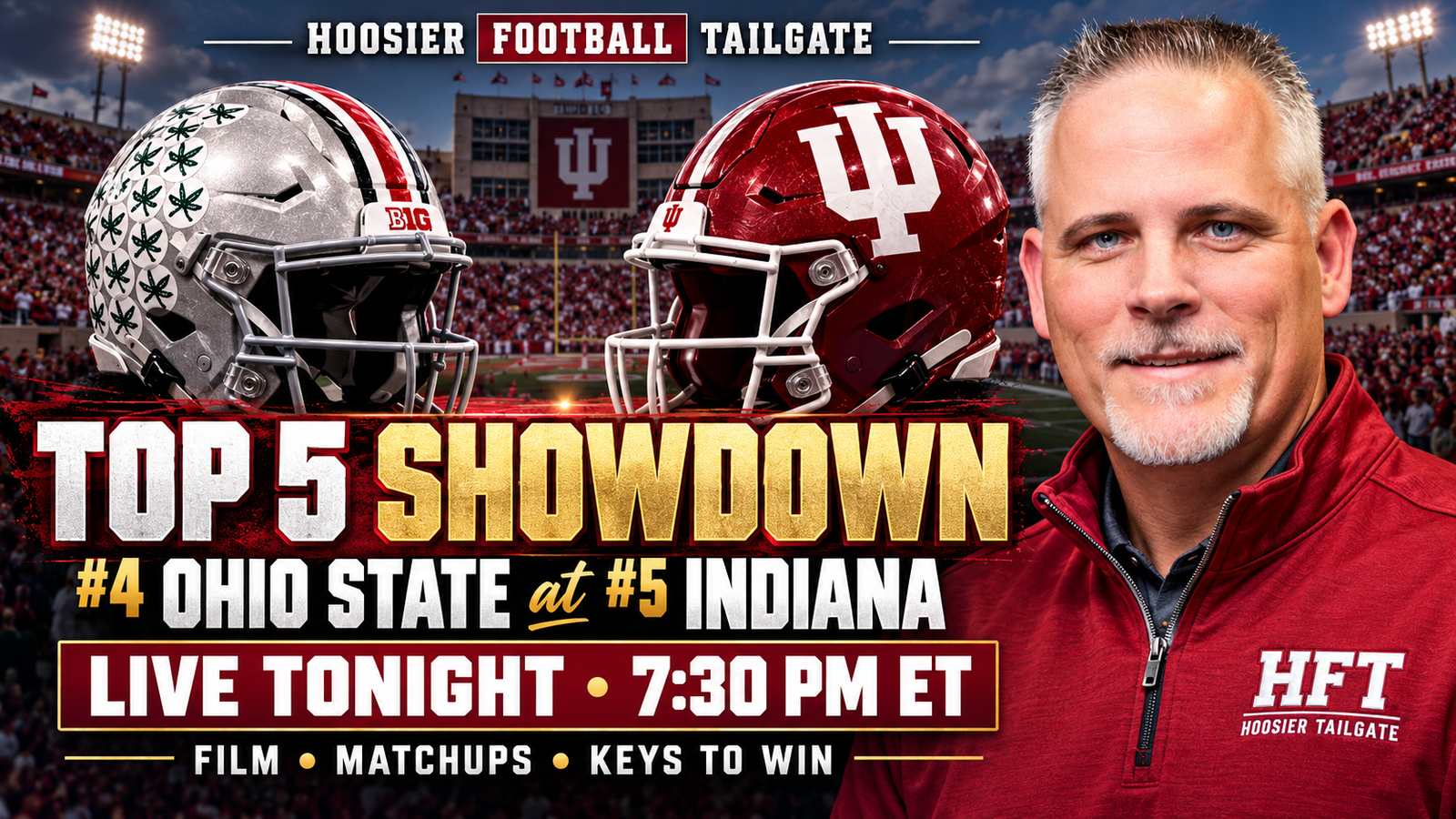 Tonight on Hoosier Football Tailgate: Indiana–Ohio State Top 5 Showdown Preview